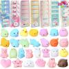 imageJOYIN 28 Packs Valentine Mochi Squishy Toys with Party Favor Bag for Kids Classroom Gift Exchange Valentine Party School Prizes Kawaii Stress Relief Toys