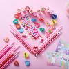 imageJOYIN 28 Packs Valentines Day Stationery with Cup and Card Exchange Gift for Kids with Pencils Stickers Erasers Stampers Sharpener Holiday Reward Prizes