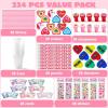 imageJOYIN 28 Packs Valentines Day Stationery with Cup and Card Exchange Gift for Kids with Pencils Stickers Erasers Stampers Sharpener Holiday Reward Prizes