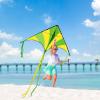 imageJOYIN 3 Packs Large Delta Kite Green Blue and Rainbow Easy to Fly for Kids with 2625 ft String Large Delta Beach Kite for Outdoor Games and Activities