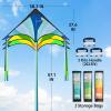 imageJOYIN 3 Packs Large Delta Kite Green Blue and Rainbow Easy to Fly for Kids with 2625 ft String Large Delta Beach Kite for Outdoor Games and Activities