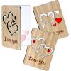 imageJOYIN 3 Pcs Valentines Day Wooden Cards Valentines Day Decoration Wooden Greeting Cards Anniversary for Valentine Party Mothers Day or Wife Husband Gift