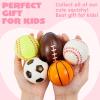 imageJOYIN 30 Pack Kids Valentines Day Gift Cards with Gift Mini Sports Ball Figure Stress Balls Squeeze Foam Balls for Classroom Exchange Prizes Stress Relief  Anxiety Relief Valentine Party Favor Toys