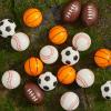 imageJOYIN 30 Pack Kids Valentines Day Gift Cards with Gift Mini Sports Ball Figure Stress Balls Squeeze Foam Balls for Classroom Exchange Prizes Stress Relief  Anxiety Relief Valentine Party Favor Toys
