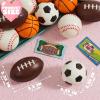 imageJOYIN 30 Pack Kids Valentines Day Gift Cards with Gift Mini Sports Ball Figure Stress Balls Squeeze Foam Balls for Classroom Exchange Prizes Stress Relief  Anxiety Relief Valentine Party Favor Toys
