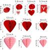 imageJOYIN 31 Pcs Valentines Day Decoration Kit with 1 Happy Valentines Day Banner 8 Foil Swirls 14 Hanging Swirls with Heart Pendant 8 Hanging Red Pink Heart Honeycombs Valentine Party Supplies