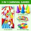 imageJOYIN 31PCS 3 in 1 Carnival Games Easter Ring Toss Yard Set Bean Bags Cones  Outdoor Toys for Toddlers ampamp Kids Childrens Indoor Play Family Fun Kids Party Cornhole Set Lawn Games
