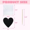 imageJOYIN 36 Packs Valentines Day Gifts Cards for Kids Magic Color Scratch Heart Rainbow Scratch Paper Heart Valentine Crafts and Art for Kids Classroom Exchange Create Rainbow Art Without Ink