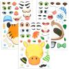 imageJOYIN 36 Sheets 9quotx6quot Make a face Stickers for Kids Make Your Own Animal Stickers with Unicorn Dinosaur Sea and Safari Animals Crafts Birthday Party Favors Goodie Bags Classroom ActivitiesSafari