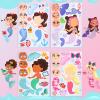 imageJOYIN 36 Sheets 9quotx6quot Make a face Stickers for Kids Make Your Own Animal Stickers with Unicorn Dinosaur Sea and Safari Animals Crafts Birthday Party Favors Goodie Bags Classroom ActivitiesMermaid