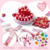 imageJOYIN 36pcs Valentine Stationery Kids Gift Set Classroom Exchange Party Favor for Holiday Reward Prizes  Includes Pencils Erasers Stamper Stickers