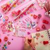 imageJOYIN 36pcs Valentine Stationery Kids Gift Set Classroom Exchange Party Favor for Holiday Reward Prizes  Includes Pencils Erasers Stamper Stickers