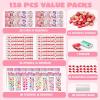 imageJOYIN 36pcs Valentine Stationery Kids Gift Set Classroom Exchange Party Favor for Holiday Reward Prizes  Includes Pencils Erasers Stamper Stickers