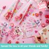 imageJOYIN 36pcs Valentine Stationery Kids Gift Set Classroom Exchange Party Favor for Holiday Reward Prizes  Includes Pencils Erasers Stamper Stickers