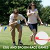imageJOYIN 4 Players Outdoor Lawn Games Potato Sack Race Bags Egg and Spoon Race Games Legged Relay Race Bands Elastic Tie Rope for All Ages Kids and Family Outside Easter Eggs Hunt Game Party Favor