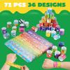 imageJOYIN 72 Pcs Slap Bracelets for Kids Bulk Wristbands with Animals Friendship Heart Galaxy Party Favors Classroom Prizes Birthday Exchanging Gifts Goodie Bag Stuffers