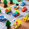 imageJOYIN 80Pcs Toddlers Car Building Blocks Set 12Pcs Different Vehicles Build Your Own Toy Cars Compatible with Brand Name Building Bricks for Kids Boys Girls Birthday Easter Gift