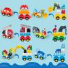 imageJOYIN 80Pcs Toddlers Car Building Blocks Set 12Pcs Different Vehicles Build Your Own Toy Cars Compatible with Brand Name Building Bricks for Kids Boys Girls Birthday Easter Gift