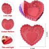 imageJOYIN 86 Pcs Valentines Day Heart Doilies Craft Gift Set with 50 Pcs Paper Doilies 12 Foam Craft and 1 Bags of Glitter Foam Heart Stickers for Valentines Day Party Tableware Decoration