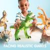 imageJOYIN Big Dinosaur Toys for Toddlers 6 Piece Large Soft Dinosaur Figures with an Educational Book Jumbo Realistic Toys for Boys and Girls Gift Kids Ages 1 2 3 4 5