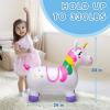 imageJOYIN Bouncy Unicorn Horse Kids Ride On Bouncer Toddler Girl Bouncing Animal Hopper Inflatable Hopping Toy for Birthday Gift 18 Months 2 3 4 5 Year Old Kids Toddlers Boys Girls