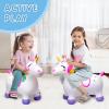 imageJOYIN Bouncy Unicorn Horse Kids Ride On Bouncer Toddler Girl Bouncing Animal Hopper Inflatable Hopping Toy for Birthday Gift 18 Months 2 3 4 5 Year Old Kids Toddlers Boys Girls