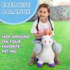 imageJOYIN Bouncy Unicorn Horse Kids Ride On Bouncer Toddler Girl Bouncing Animal Hopper Inflatable Hopping Toy for Birthday Gift 18 Months 2 3 4 5 Year Old Kids Toddlers Boys Girls