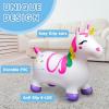 imageJOYIN Bouncy Unicorn Horse Kids Ride On Bouncer Toddler Girl Bouncing Animal Hopper Inflatable Hopping Toy for Birthday Gift 18 Months 2 3 4 5 Year Old Kids Toddlers Boys Girls