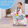 imageJOYIN Bouncy Unicorn Horse Kids Ride On Bouncer Toddler Girl Bouncing Animal Hopper Inflatable Hopping Toy for Birthday Gift 18 Months 2 3 4 5 Year Old Kids Toddlers Boys Girls
