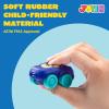 imageJOYIN Cartoon Cars Soft Rubber Toy Car Set Mini Vehicles Bath Toy Car for Toddlers Gift for Boys and Girls Easter Basket Stuffers Summer Beach and Pool Activity Party Favors for KidsTransportations