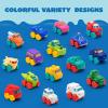 imageJOYIN Cartoon Cars Soft Rubber Toy Car Set Mini Vehicles Bath Toy Car for Toddlers Gift for Boys and Girls Easter Basket Stuffers Summer Beach and Pool Activity Party Favors for KidsTransportations