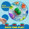 imageJOYIN Cartoon Cars Soft Rubber Toy Car Set Mini Vehicles Bath Toy Car for Toddlers Gift for Boys and Girls Easter Basket Stuffers Summer Beach and Pool Activity Party Favors for KidsTransportations