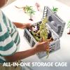 imageJOYIN Dinosaur Toys with Activity Play Mat ampamp Storage Cage 19 PCS Realistic Dinosaur Figures ampamp Trees for Toddlers Kids Ages 35 Ideal for Boys and Girls Gift