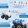 imageJOYIN Kids Craft Kit Build ampamp Paint Your Own Monster Car Art ampamp Craft Kit DIY Toy Set Make Your Own Monster Friction Powered Truck Presents for Kids