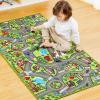 imageJOYIN Kids Play Rugs  12 PullBack Vehicle Set  Durable Carpet Playmat Rug  City Pretend Play  Toddler Car Track RugCity view