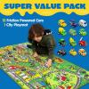 imageJOYIN Kids Play Rugs  12 PullBack Vehicle Set  Durable Carpet Playmat Rug  City Pretend Play  Toddler Car Track RugCommunity view