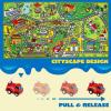 imageJOYIN Kids Play Rugs  12 PullBack Vehicle Set  Durable Carpet Playmat Rug  City Pretend Play  Toddler Car Track RugCommunity view