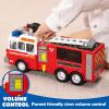 imageJOYIN LED Fire Truck Toy for Toddlers  LED Projections ampamp Sirens Bump and Go Fire Engine Trucks with Mode Switch ampamp Volume Control BoysampampGirls Firetruck Kids Birthday