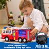 imageJOYIN LED Fire Truck Toy for Toddlers  LED Projections ampamp Sirens Bump and Go Fire Engine Trucks with Mode Switch ampamp Volume Control BoysampampGirls Firetruck Kids Birthday