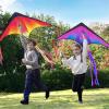 imageJOYIN Large Delta Kite Red Green and Purple Easy to Fly Huge for Kids and Adults with 2625ft String Large Delta Beach Kite for Outdoor Games and ActivitiesGradient by Line