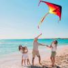 imageJOYIN Large Delta Kite Red Green and Purple Easy to Fly Huge for Kids and Adults with 2625ft String Large Delta Beach Kite for Outdoor Games and ActivitiesGradient by Color
