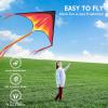 imageJOYIN Large Delta Kite Red Green and Purple Easy to Fly Huge for Kids and Adults with 2625ft String Large Delta Beach Kite for Outdoor Games and ActivitiesGradient by Line