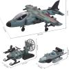 imageJOYIN Military Toy Set Airplane Role Play Fighter Jet with Soliders Army Men Action Figures Snowmobile Kayak Boat Army Toys for Boys Age 47 Kids Birthday Easter Presents