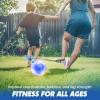 imageJOYIN Pink Ankle Skip Ball with Flashing Lights Toy for Kids Indoor ampamp Outdoor Flashing Swing Ball Foldable Sports Toy Birthday Gifts for Kids 3 4 5 Sapphire