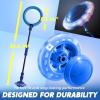 imageJOYIN Pink Ankle Skip Ball with Flashing Lights Toy for Kids Indoor ampamp Outdoor Flashing Swing Ball Foldable Sports Toy Birthday Gifts for Kids 3 4 5 Sapphire