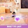 imageJOYIN Pink Ankle Skip Ball with Flashing Lights Toy for Kids Indoor ampamp Outdoor Flashing Swing Ball Foldable Sports Toy Birthday Gifts for Kids 3 4 5 Violet