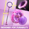 imageJOYIN Pink Ankle Skip Ball with Flashing Lights Toy for Kids Indoor ampamp Outdoor Flashing Swing Ball Foldable Sports Toy Birthday Gifts for Kids 3 4 5 Violet