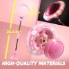 imageJOYIN Pink Ankle Skip Ball with Flashing Lights Toy for Kids Indoor ampamp Outdoor Flashing Swing Ball Foldable Sports Toy Birthday Gifts for Kids 3 4 5 Pink