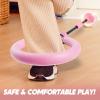 imageJOYIN Pink Ankle Skip Ball with Flashing Lights Toy for Kids Indoor ampamp Outdoor Flashing Swing Ball Foldable Sports Toy Birthday Gifts for Kids 3 4 5 Pink