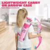 imageJOYIN Pink Bow and Arrow Set for Girls LED Light Up Archery Toy Set with 9 Suction Cup Arrows Target ampamp Arrow Case Christmas Indoor Outdoor Activity Toy for Kids Girls Ages 312Pink